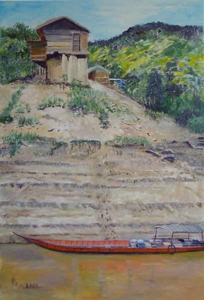Laos : La Barque Sur Le Mékong
